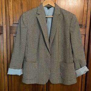 Lands End vintage style oversized blazer